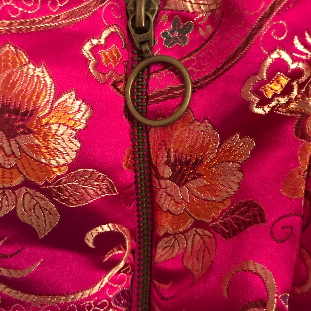 Kimono dress- hot pink/multi